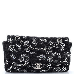 Chanel Large CC Flap Bag Strass Embellished Wool